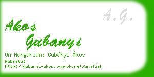 akos gubanyi business card